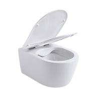 Wc Suspendu PRO Compact 49cm Kit avec abattant soft close 36x32x49cm Blanc Brillant
