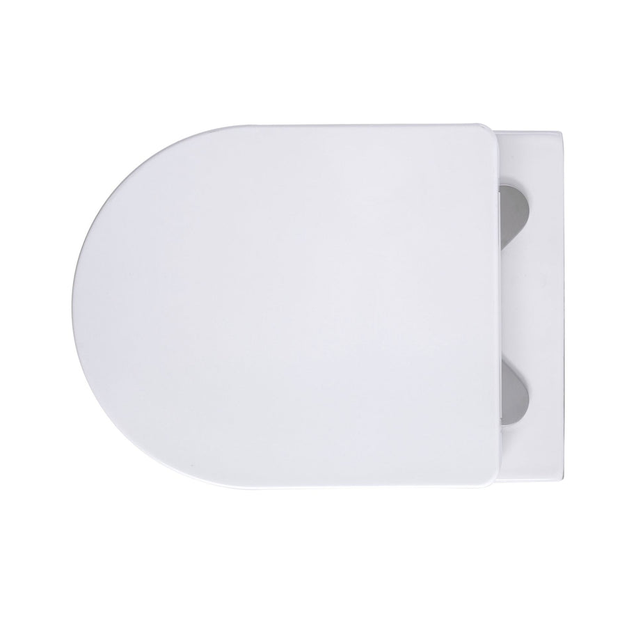 Wc Suspendu PRO Compact 49cm Kit avec abattant soft close 36x32x49cm Blanc Brillant