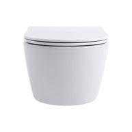 Wc Suspendu PRO Compact 49cm Kit avec abattant soft close 36x32x49cm Blanc Brillant