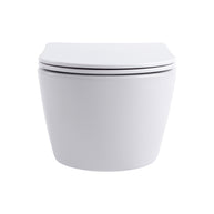 Wc Suspendu PRO Kit avec abattant soft close 36x32x49cm Compact Blanc Mat