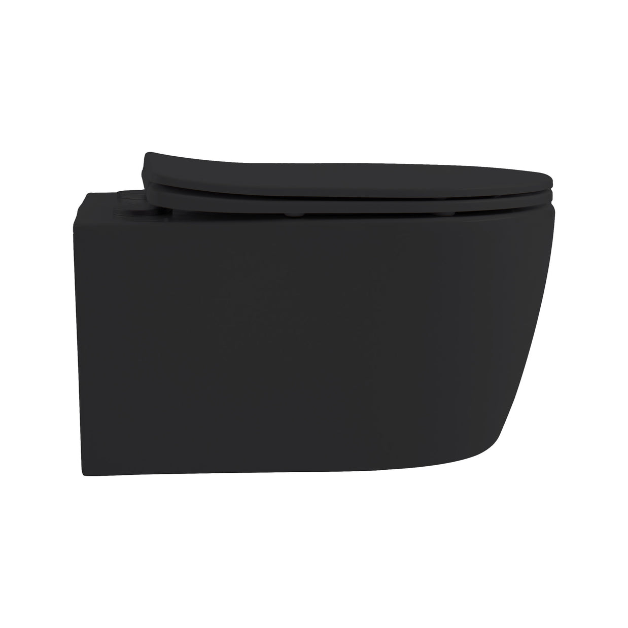 Wc Suspendu PRO Kit avec abattant soft close 36x32x49cm Compact Noir Mat