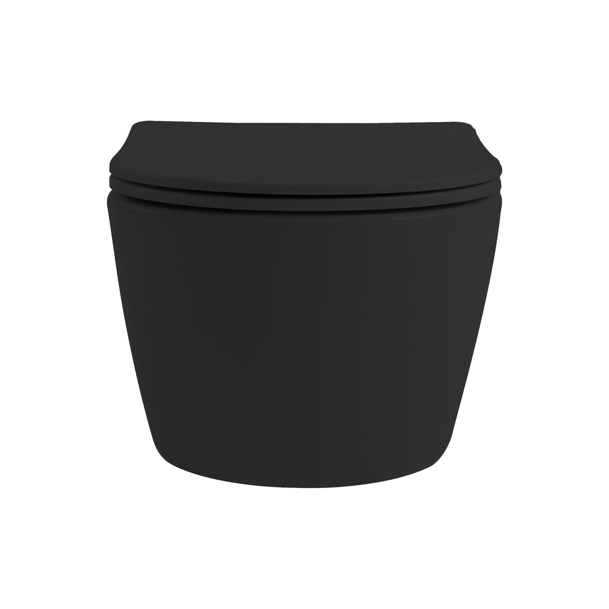 Wc Suspendu PRO Kit avec abattant soft close 36x32x49cm Compact Noir Mat