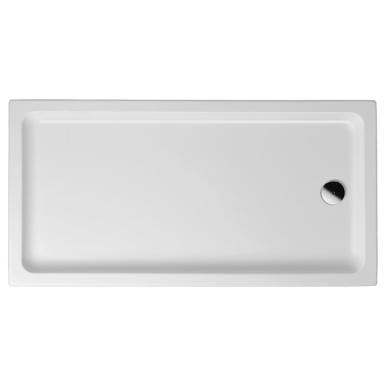 Receveur de Douche  160x90x4cm  Rectangulaire Acrylique Blanc Brillant