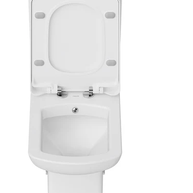 Wc à Poser LARA BLANC (hygiénique) Sortie Mur/Sol = Pack Complet