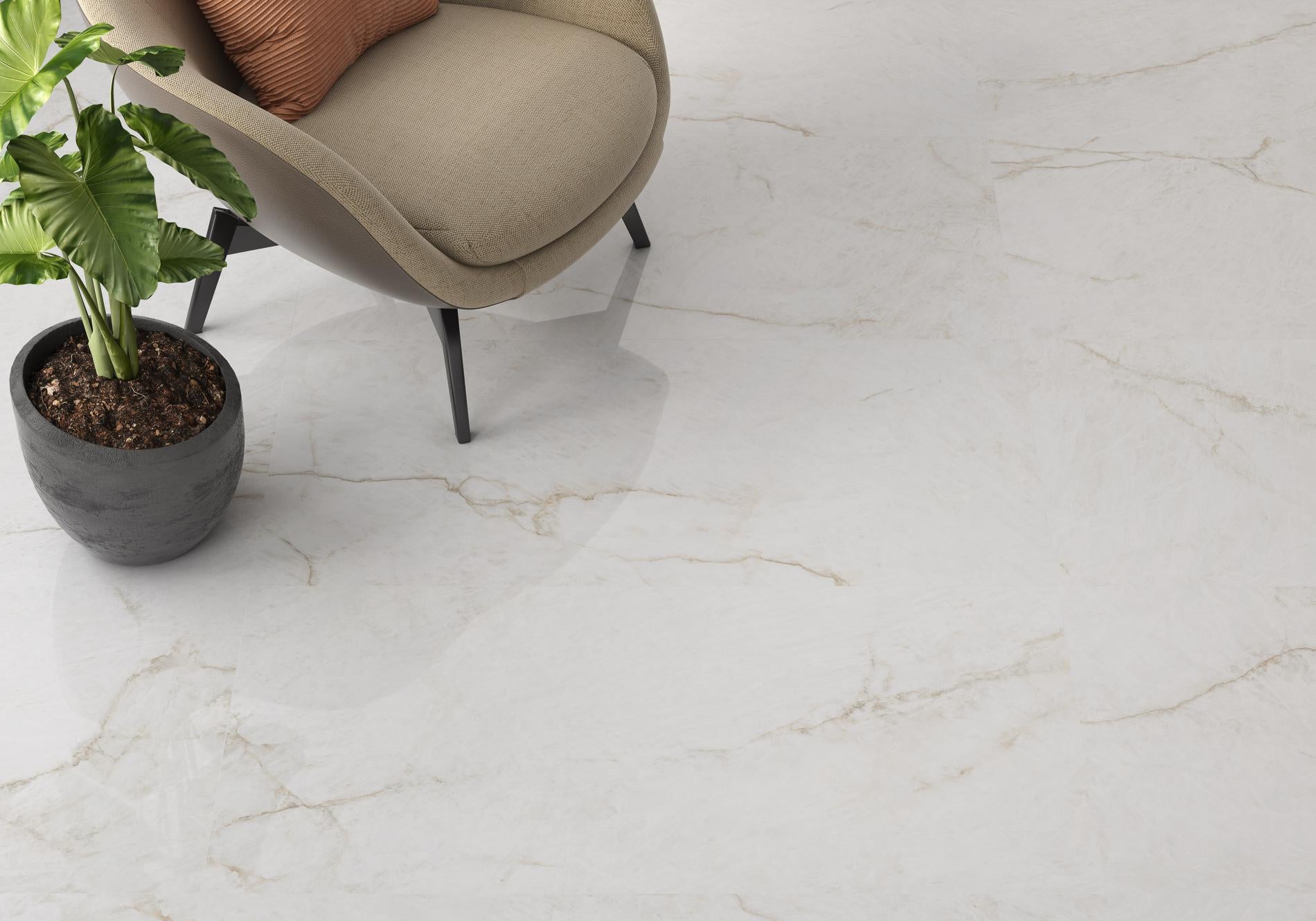 120x280 (6mm) XXL Crystal White  Poli  (Mur)