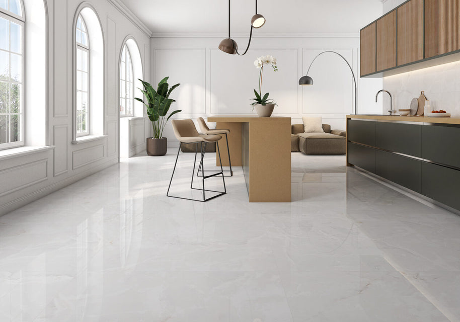 Ambiance NAVARTI – série Garner Shine White, mise en situation du coloris