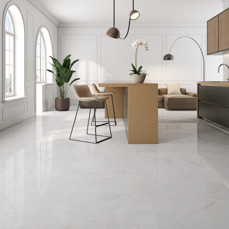 Ambiance NAVARTI – série Garner Shine White, mise en situation du coloris