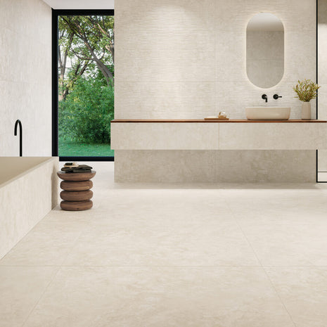 Ambiance NAVARTI – série Rlv Kea Crema, mise en situation du coloris