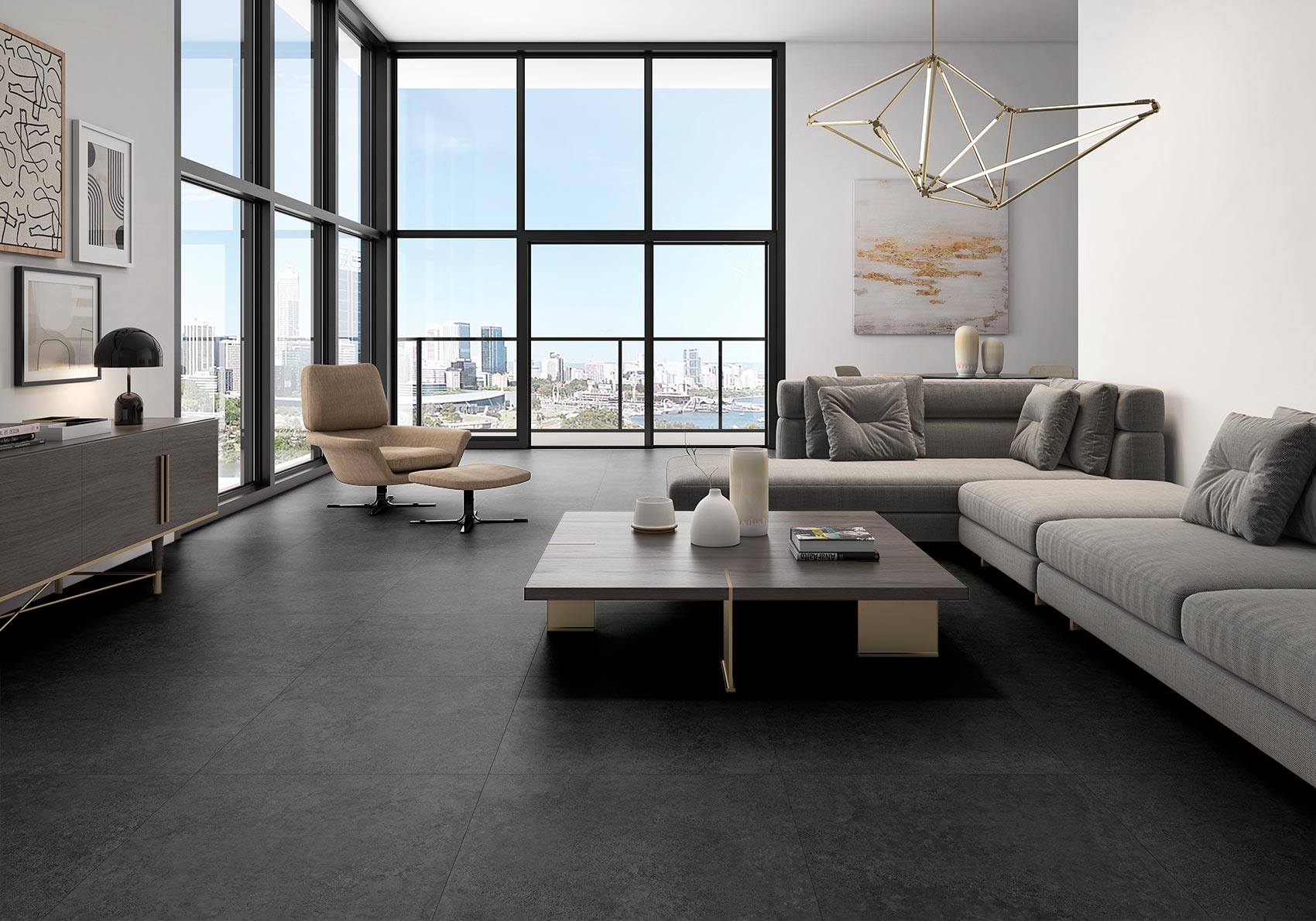 60x60 Atrium Antrhacite Matt (Mur/Sol)