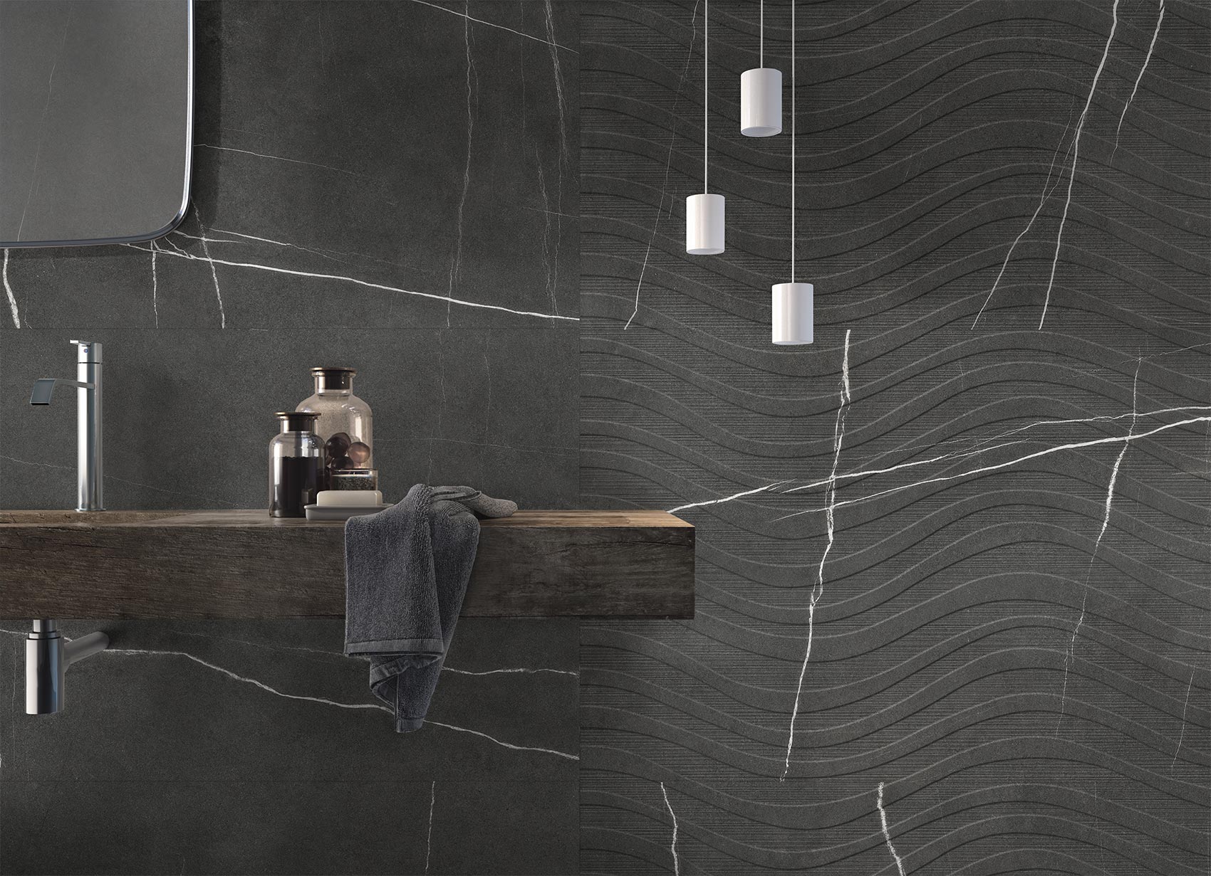 60x120 Kairos Graphite Decor Matt (Mur/Sol)