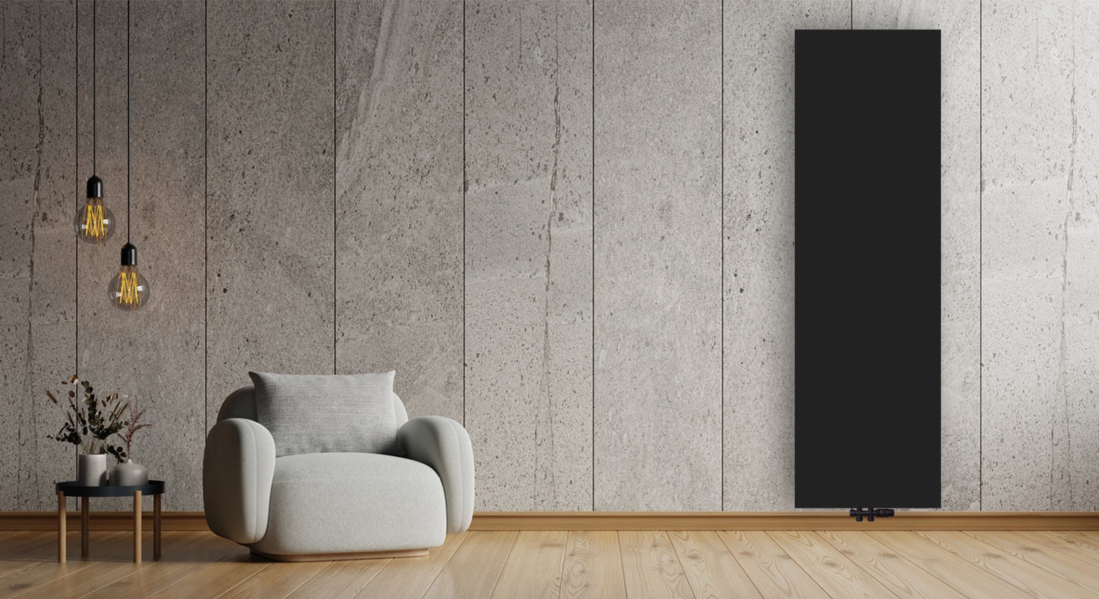 Plano Black Radiator 60cm x 180 H x T22 - 2648W