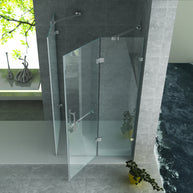 Cabine De Douche KIT  80x120x195 Porte De Douche Battante Verre Clair 8mm