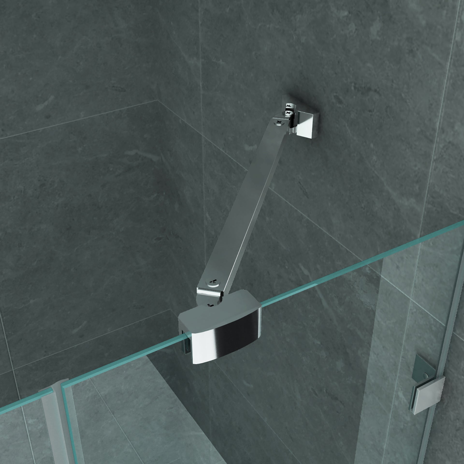 Cabine De Douche KIT  80x120x195 Porte De Douche Battante Verre Clair 8mm