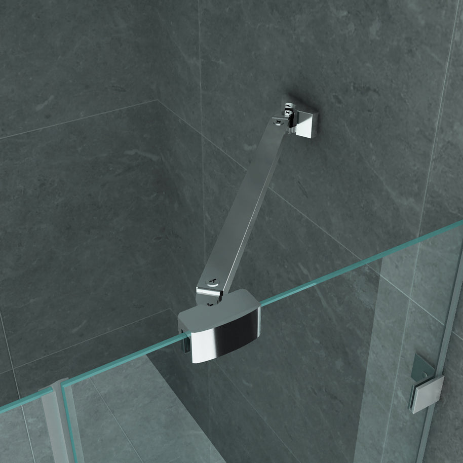 Cabine De Douche KIT  80x120x195 Porte De Douche Battante Verre Clair 8mm