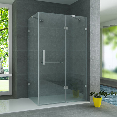 Cabine De Douche KIT  80x120x195 Porte De Douche Battante Verre Clair 8mm