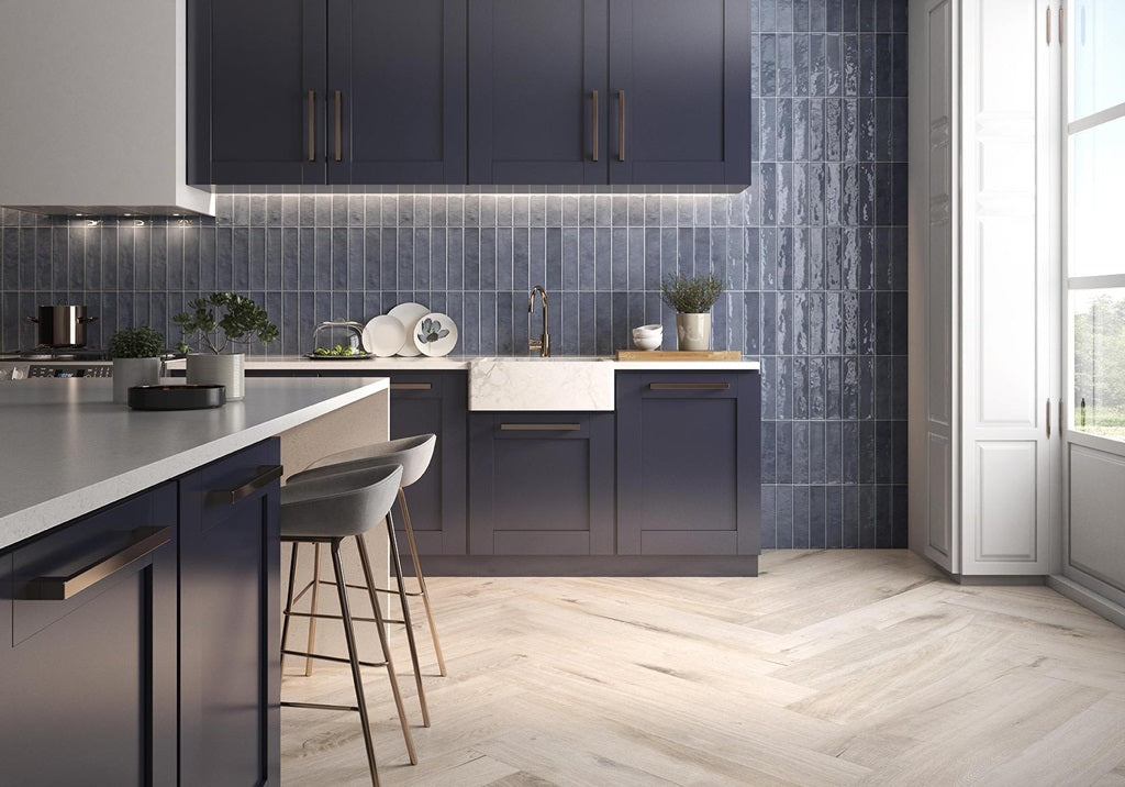 7,5x30 Eleganza Bleu Brillant (Mur)