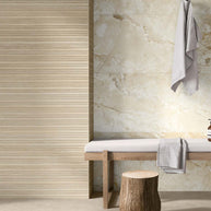 Ambiance FANAL : RE Royal Natural mat, associé à d’autres séries