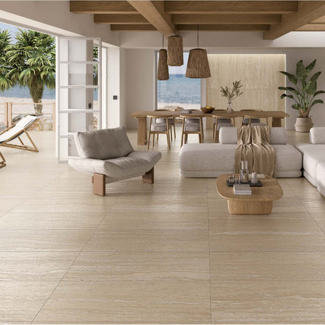 Ambiance FANAL : Travertino Beige 3Dsoft et antidérapant