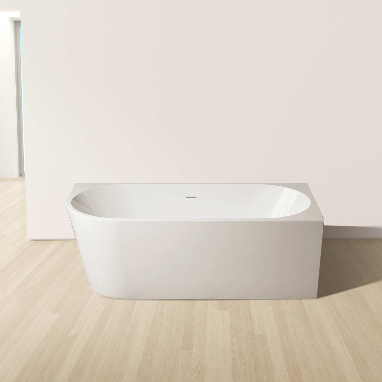 Baignoire d'Angle DROIT 180x80x58cm BLANC Brillant Acrylique
