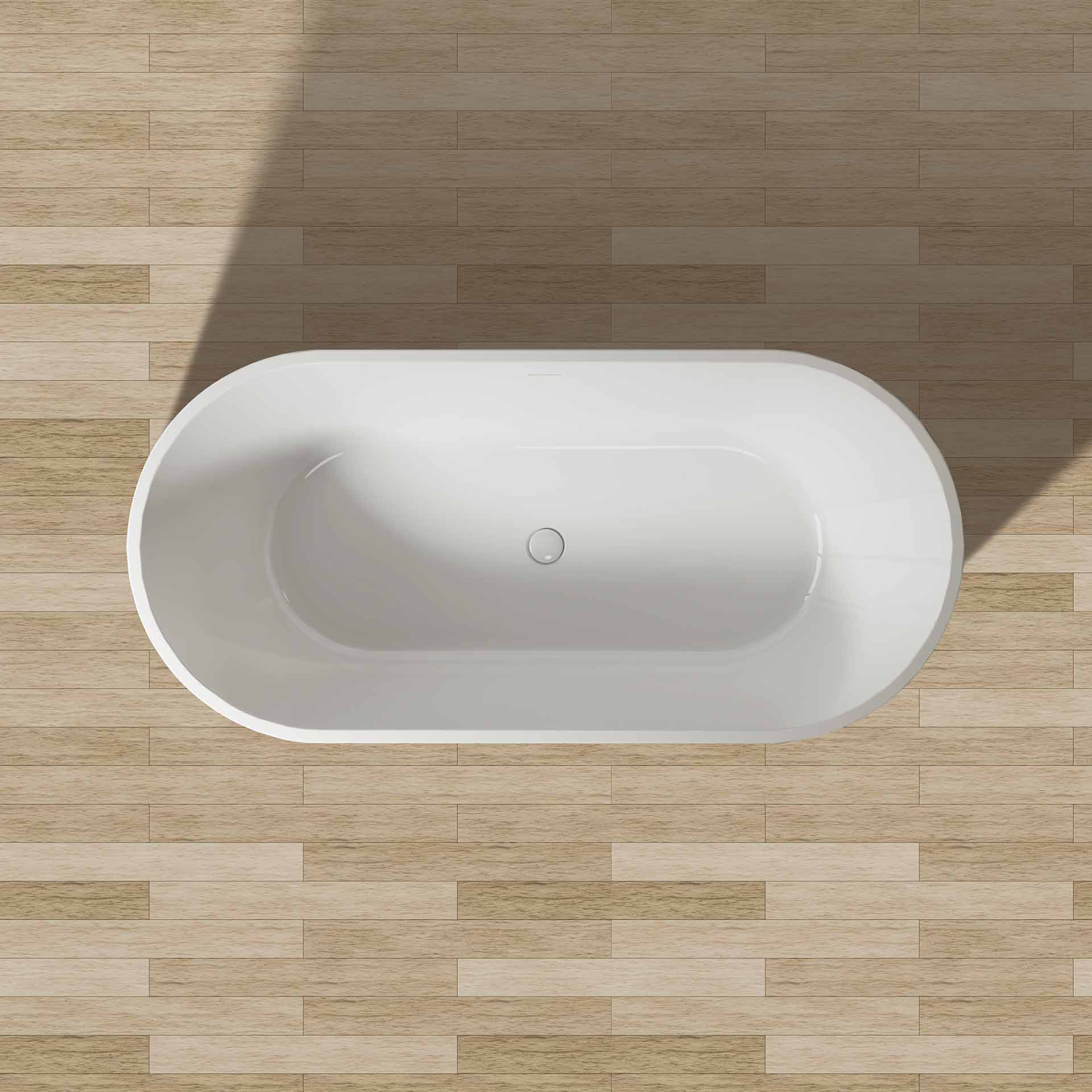 Baignoire îlot RONDO 180x80x58cm BLANC Brillant Acrylique