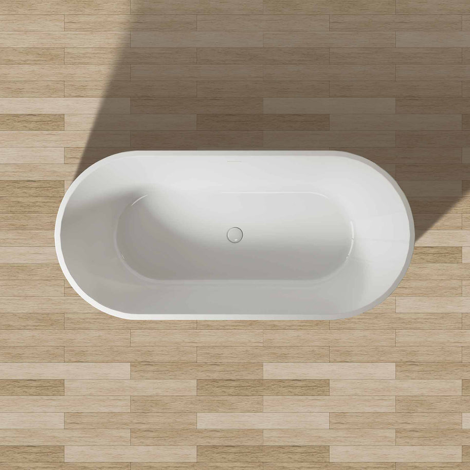 Baignoire îlot RONDO 180x80x58cm BLANC Brillant Acrylique