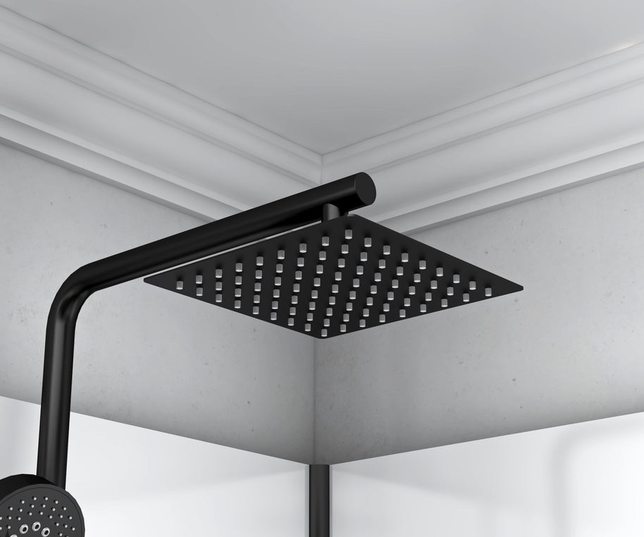 Cabine De Douche MARANI  90x120x225 KIT Porte De Douche Coulissante Verre Fume Profile Noir 8mm