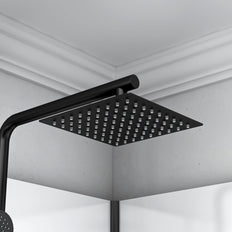 Cabine De Douche MARANI  90x120x225 KIT Porte De Douche Coulissante Verre Fume Profile Noir 8mm