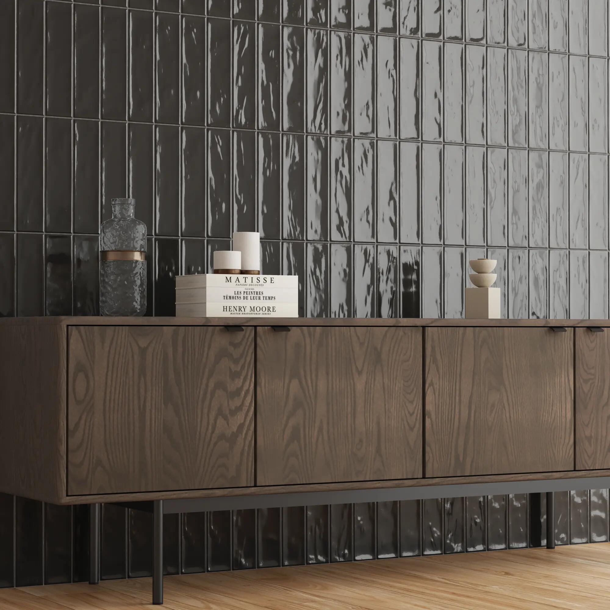 7,5x30 Mayolica Negro Mate (Mur)