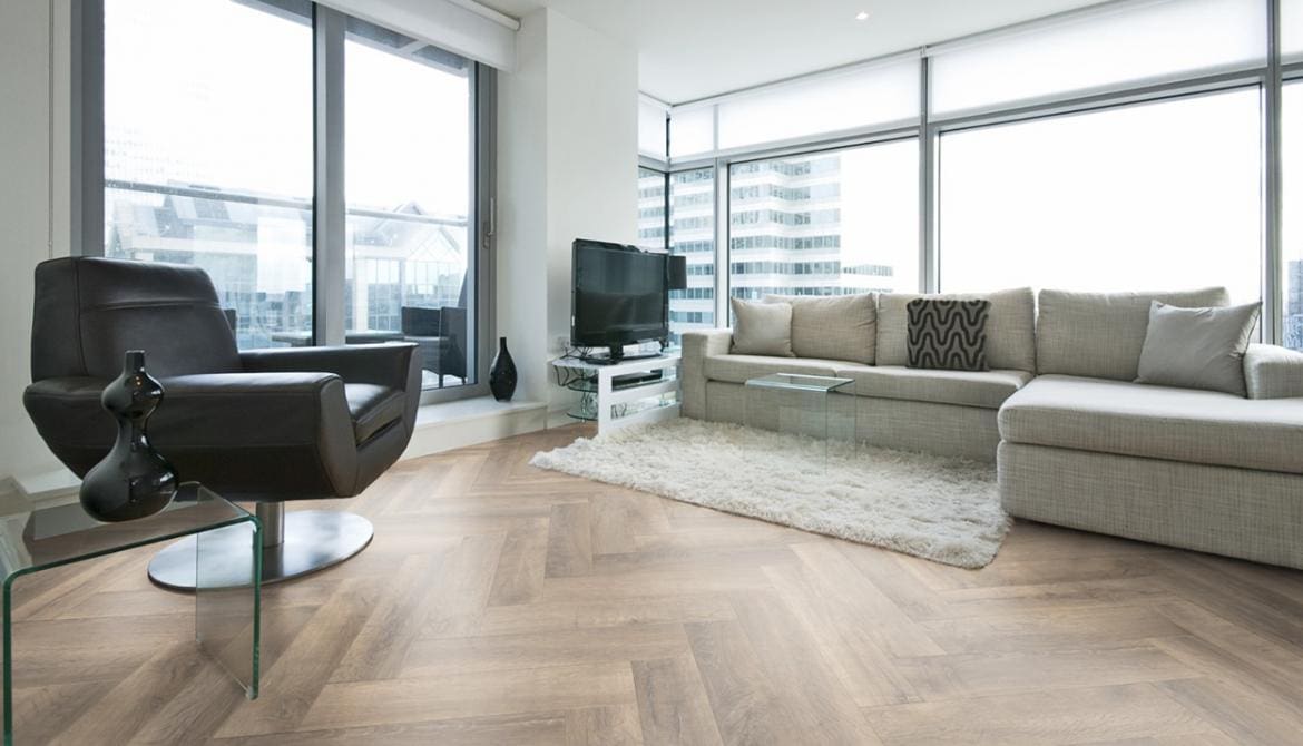 Parquet Stratifie 12mm Group THYS Empire Herringbone 456 Oak Nottingham
