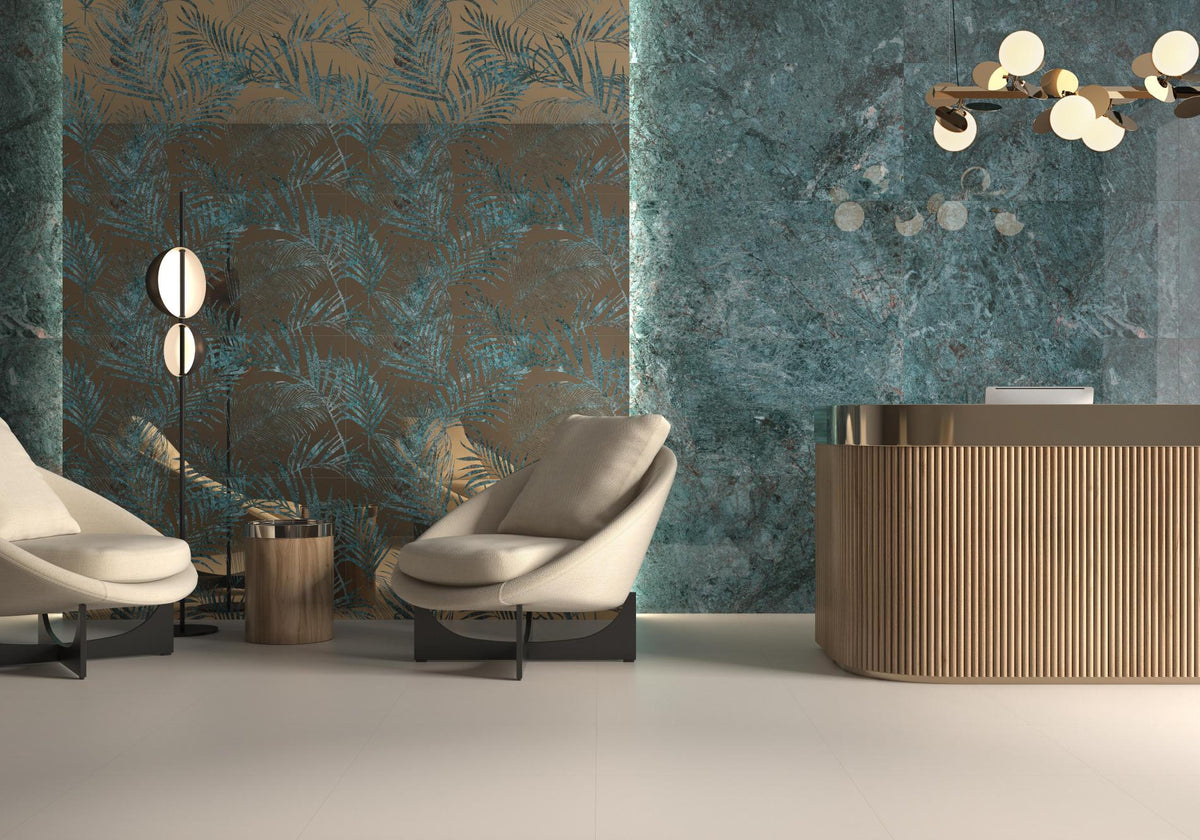 Ambiance de la série PAMESA Lux Kionia Palm Smeraldo