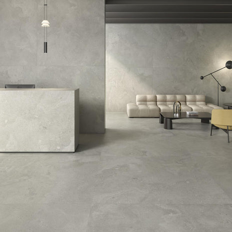 Ambiance PAMESA Portlandstone Gris – illustration de la série et du coloris
