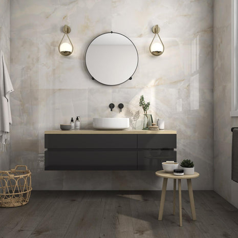 PAMESA Série Sardonyx Cream – Poli brillant - Akdeniz Deco