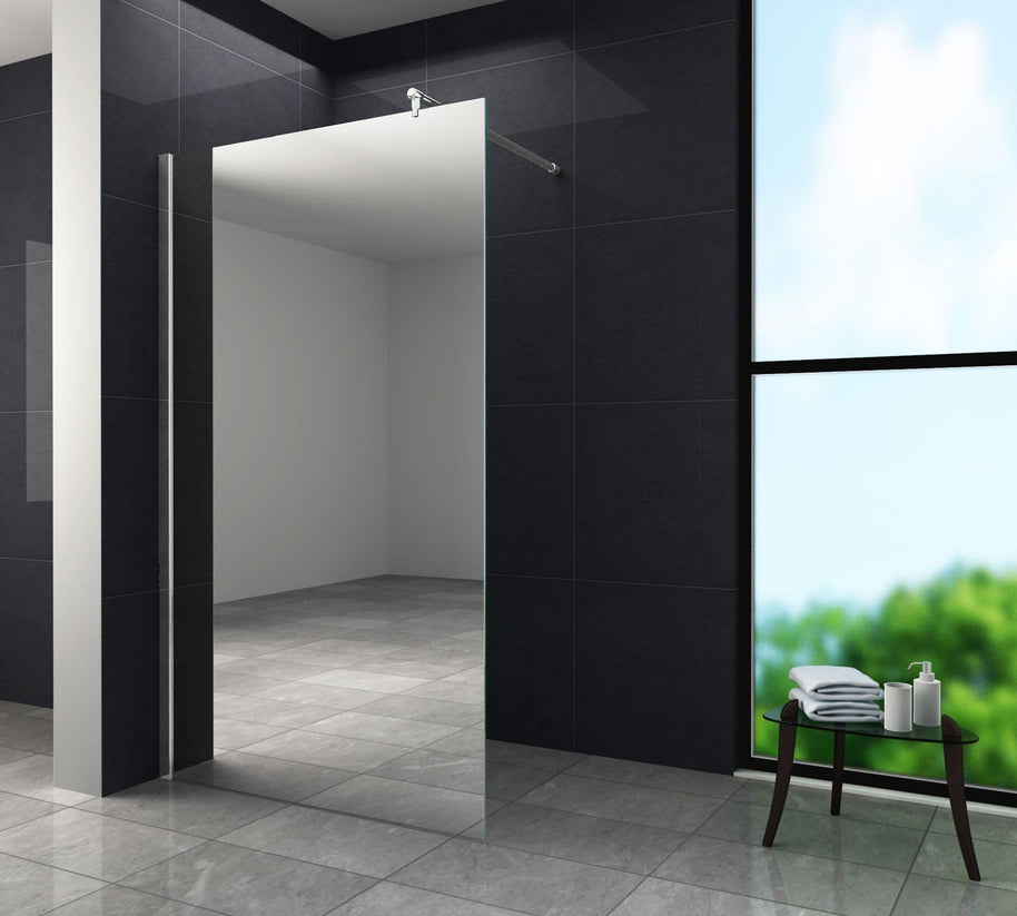 Paroi Douche Fixe Verre Mirroir 8mm 80Lx200H