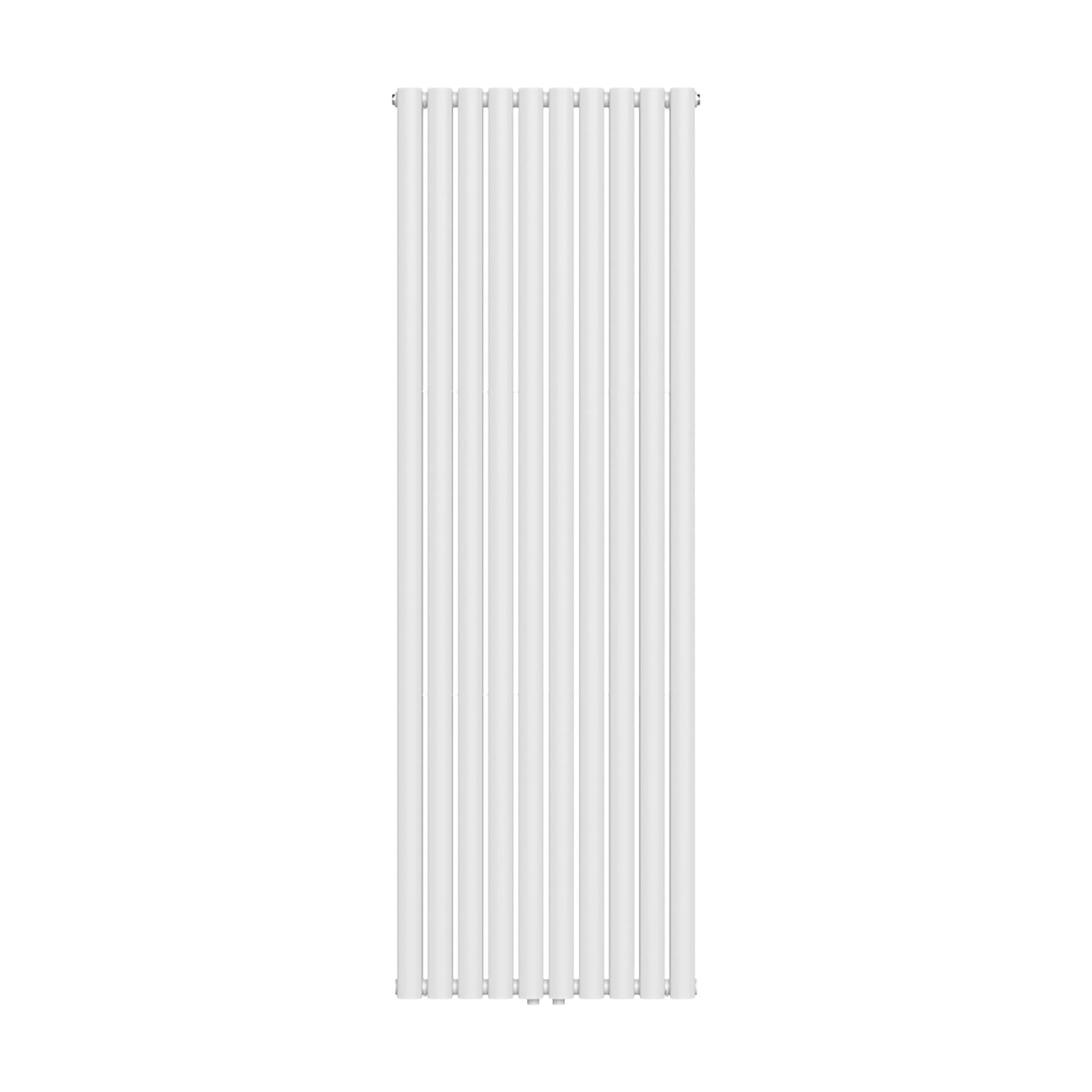 Radiarteur Vertical Oval Double Blanc Brillant 1800x600 -2x10-2050w - Akdeniz Deco