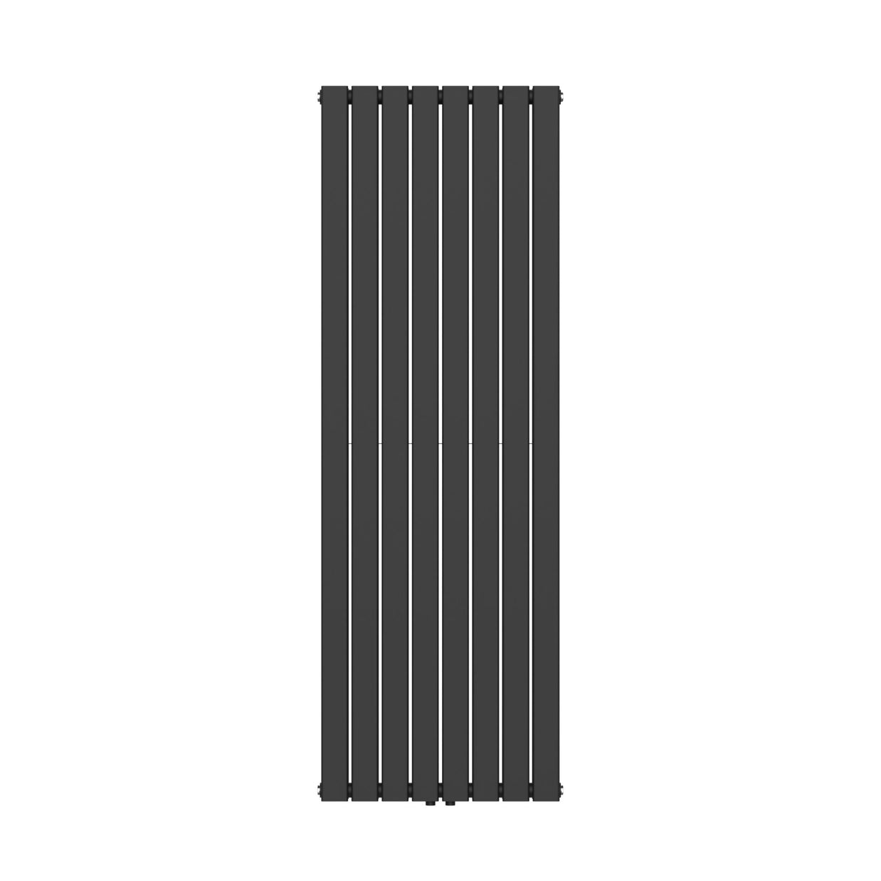 Radiarteur Vertical Oval Double Noir Mat 1800x600 -2x10-2050W - Akdeniz Deco