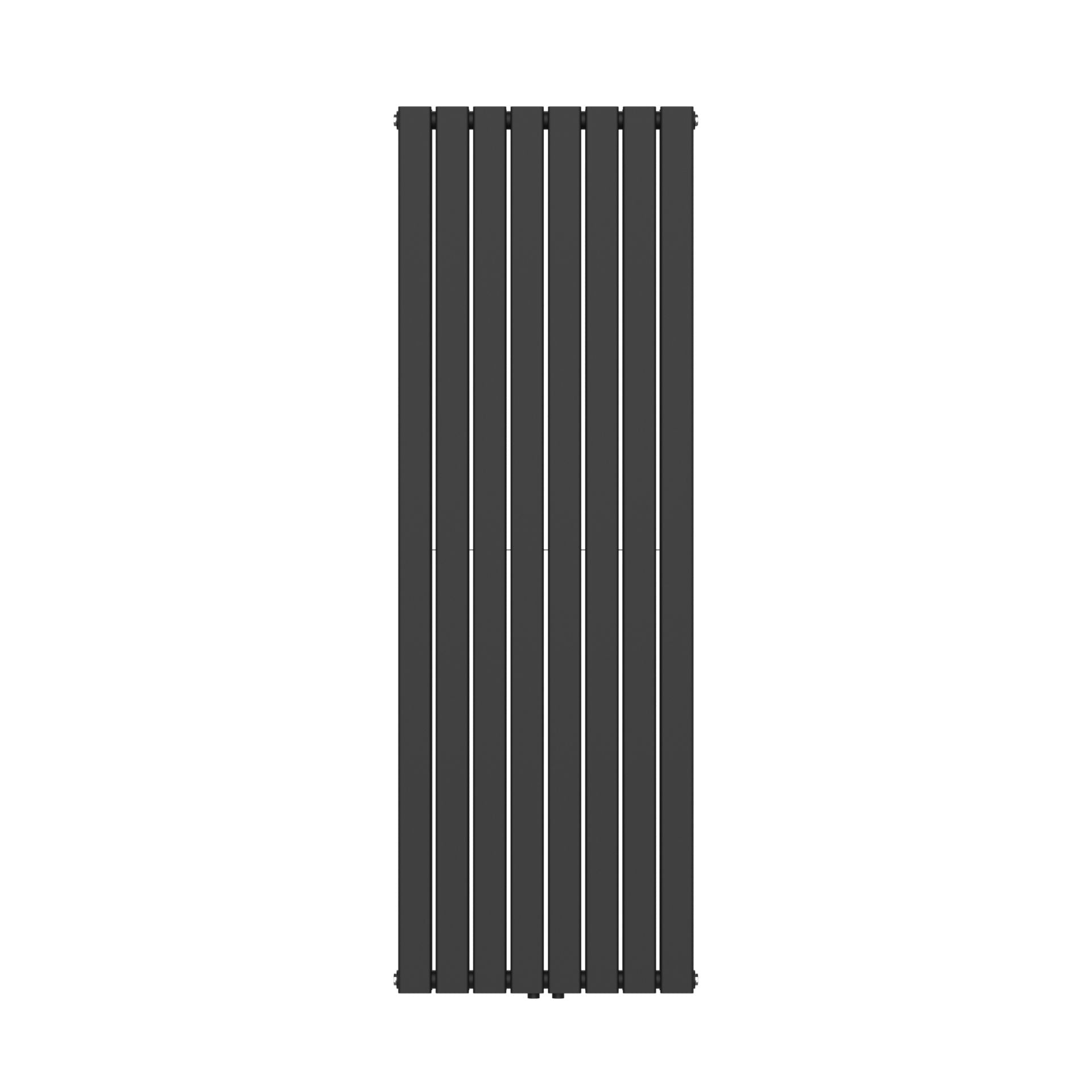 Radiarteur Vertical Oval Double Noir Mat 1800x600 -2x10-2050W - Akdeniz Deco