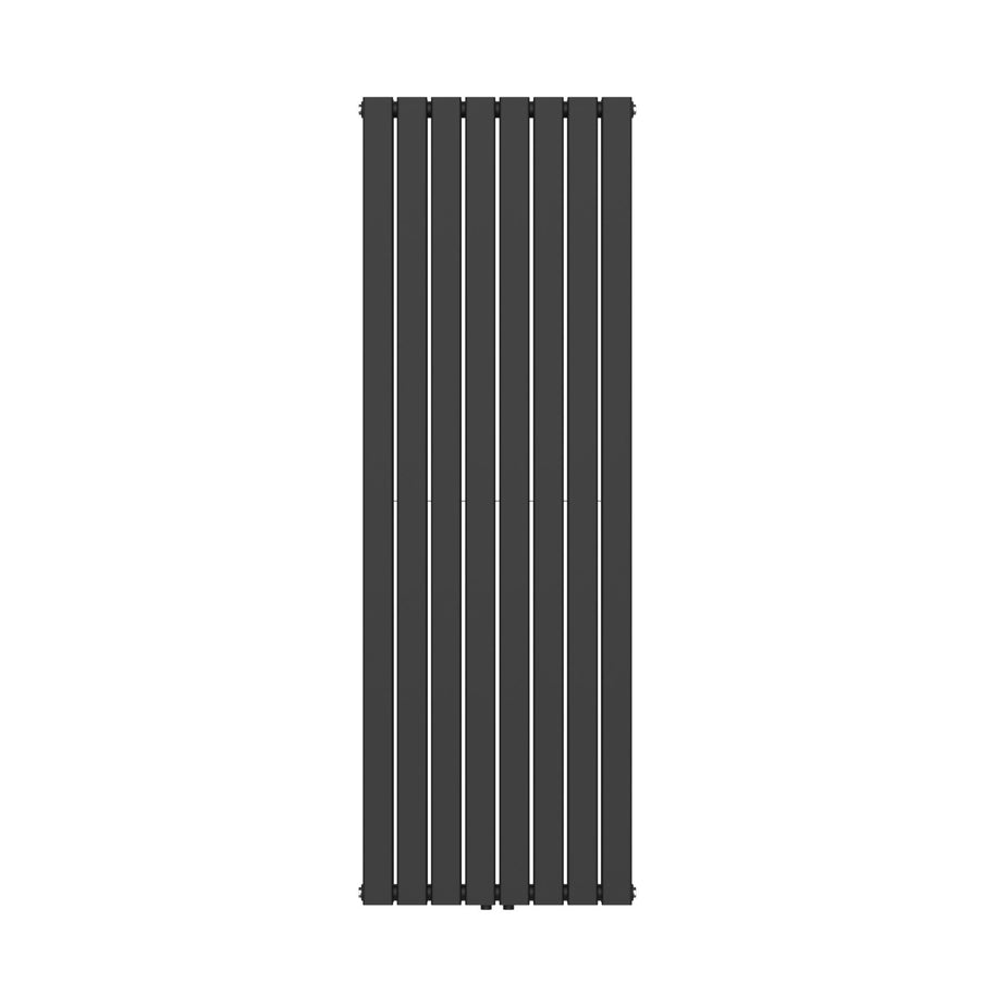 Radiarteur Vertical Oval Double Noir Mat 1800x600 -2x10-2050W - Akdeniz Deco