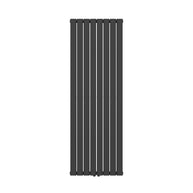 Radiarteur Vertical Oval Double Noir Mat 1800x600 -2x10-2050W - Akdeniz Deco