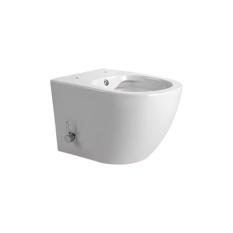 Wc Suspendu Aloni Darlo avec Robinet Froid Intégré BLANC BRILLANT (hygiénique) + Abattant = PACK - Akdeniz Deco