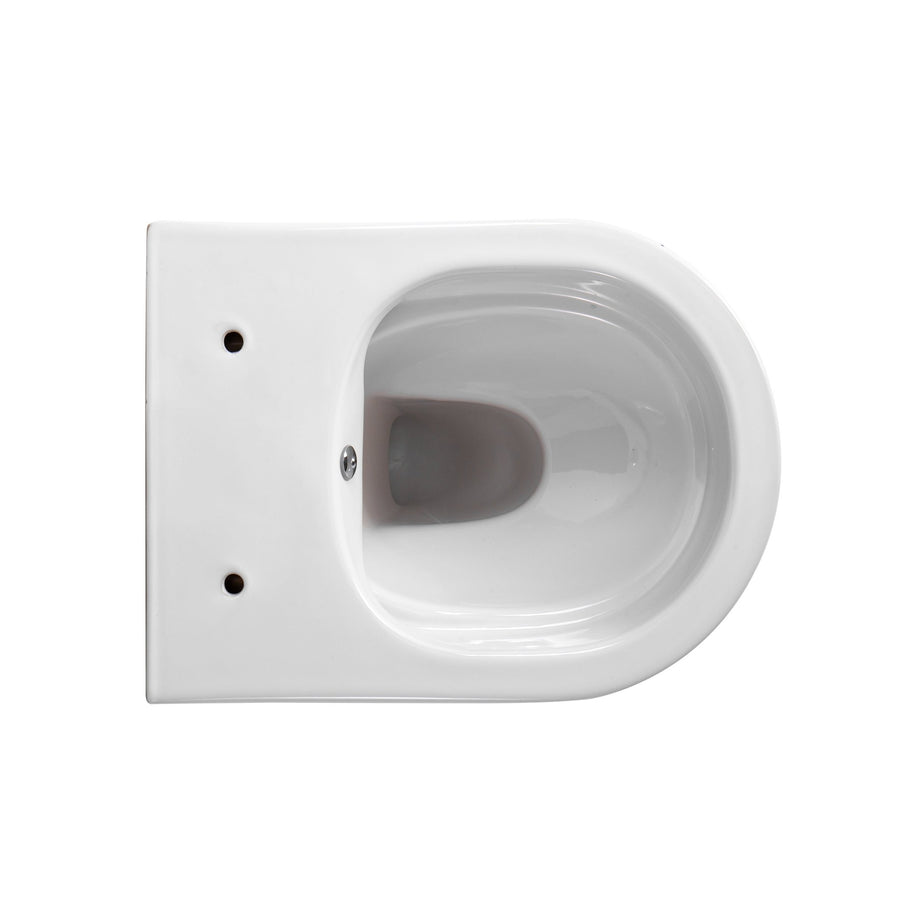 Wc Suspendu Aloni Darlo avec Robinet Froid Intégré BLANC BRILLANT (hygiénique) + Abattant = PACK - Akdeniz Deco